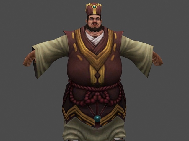 一个 富态 中年 男子 模型 游戏角色 胖男子 3d模型素材 游戏cg模型