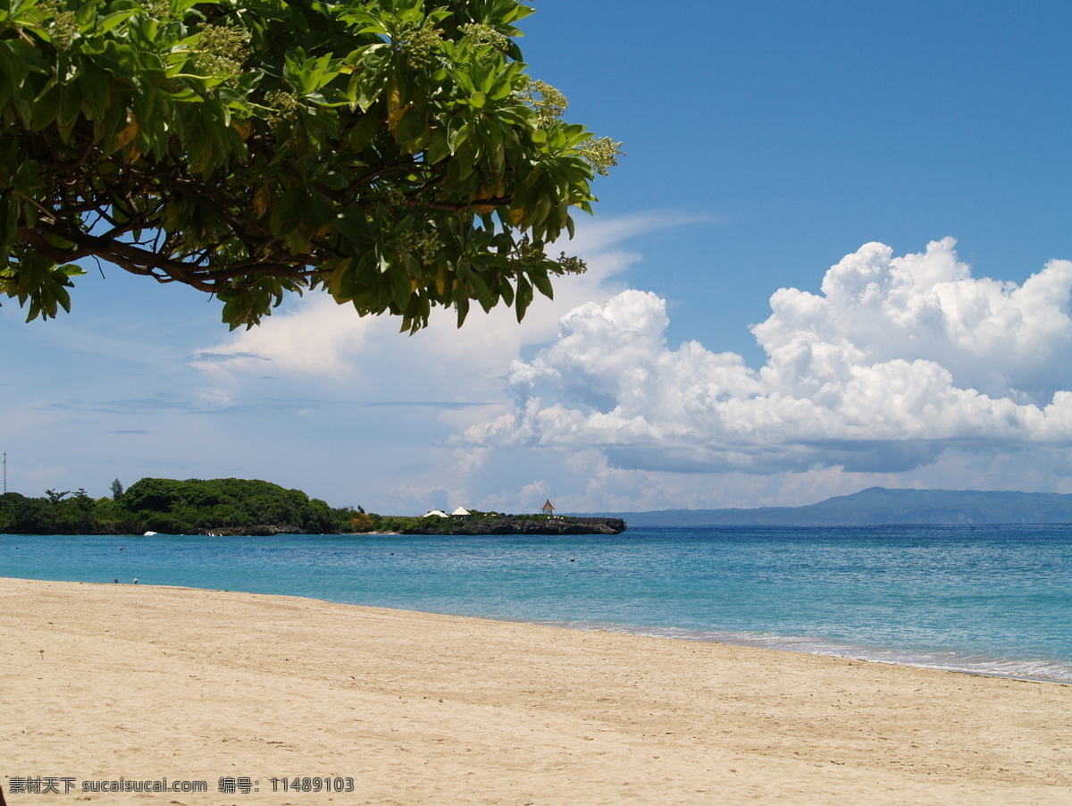 巴厘岛 白云 海岛 海滩 蓝天 沙滩 树 阳光 海景 一角 自然风景 自然景观
