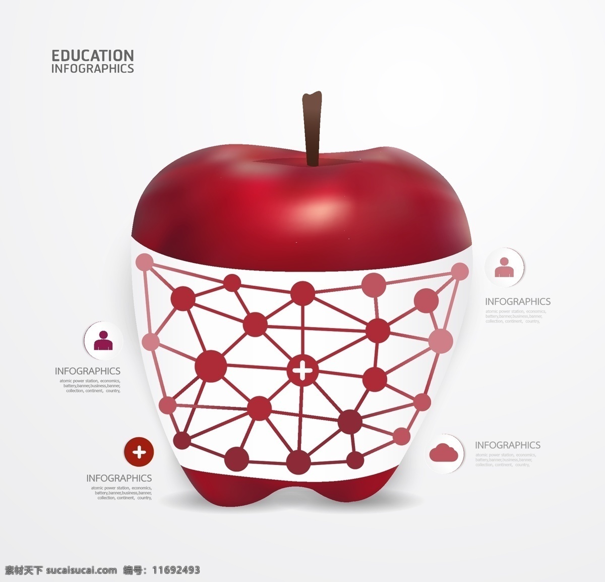 红色 苹果 信息 图表 矢量 模板下载 信息图表 金融 商务 图标 办公学习 生活百科 矢量素材 白色