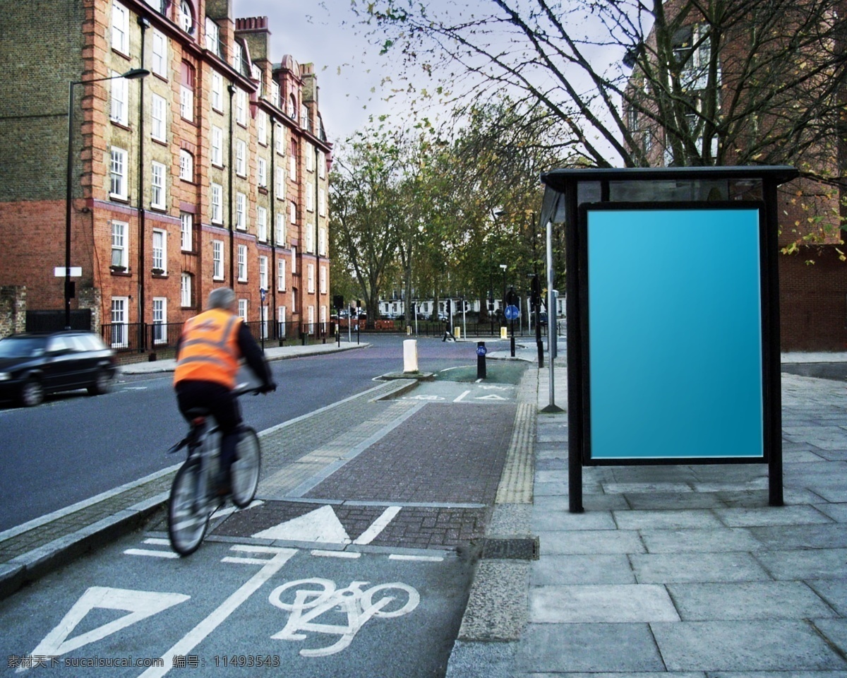 广告牌 模板 设计模板 分层 蓝色广告牌 户外广告模板 广告灯箱设计 创意广告设计 广告展板设计 cis设计