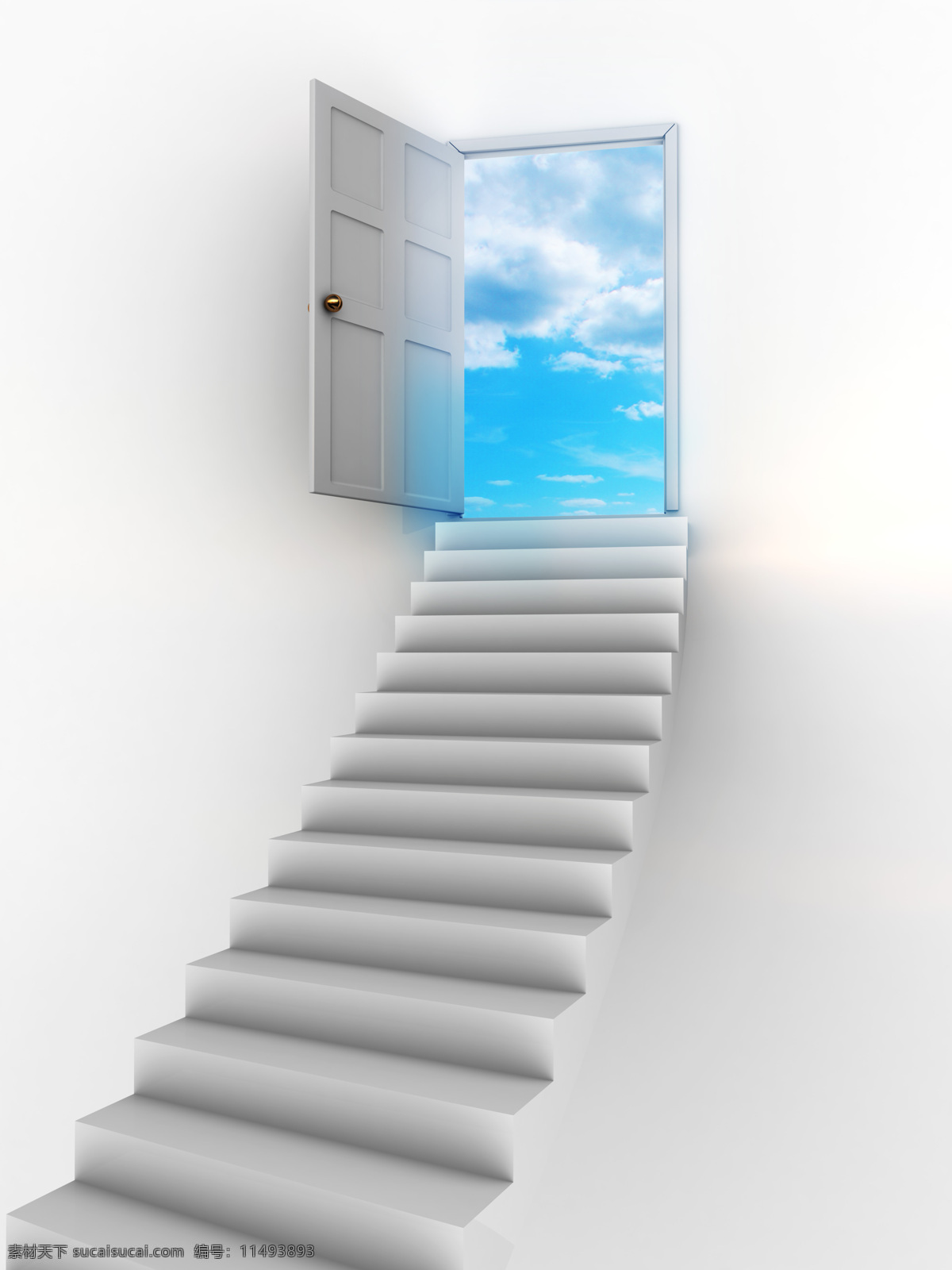通往 天堂 阶梯 天堂之路 楼梯 门 创意 高清图片 天空图片 风景图片