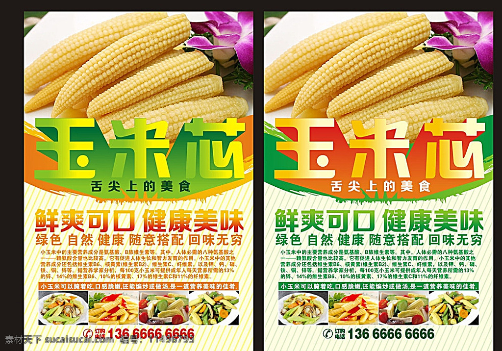 小玉米 广告 小玉米海报 海报 玉米笋 嫩玉米 美食 白色