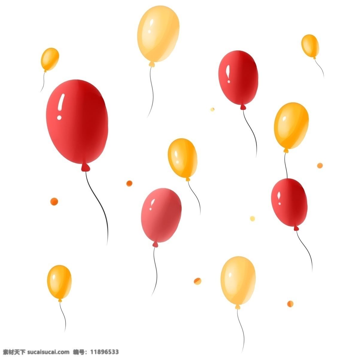 商用 手绘 扁平化 风格 漂浮 气球 元素 海报素材 手绘风格 漂浮气球