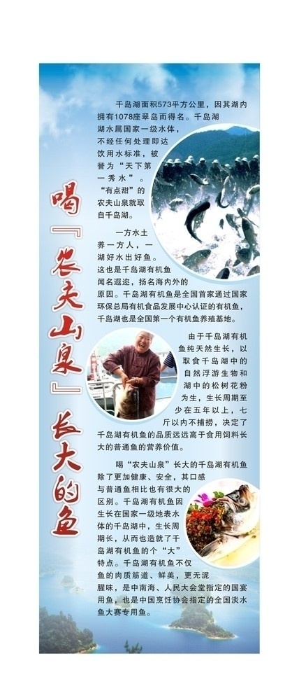千岛湖展架 千岛湖 展架 千岛湖鱼 鱼群 展板模板 矢量