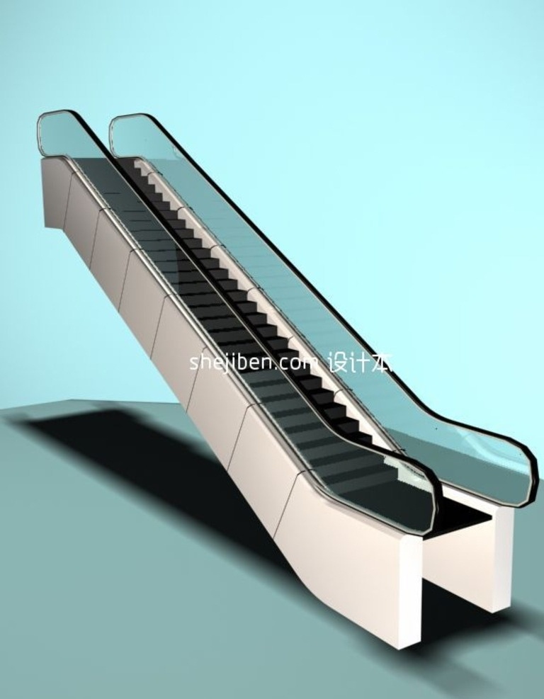商业自动扶梯 商业 自动扶梯 菜场 su 超市 3d设计 展示模型 skp