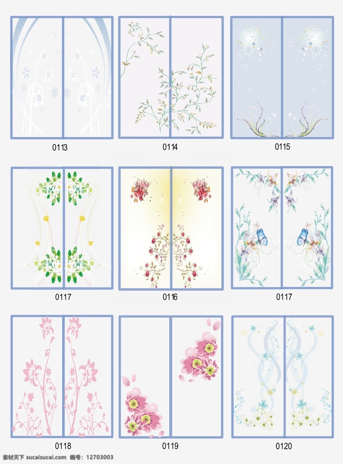玻璃移门 花纹 梦幻 移门素材 其他矢量 矢量素材 矢量图库 建筑家居 家居家具