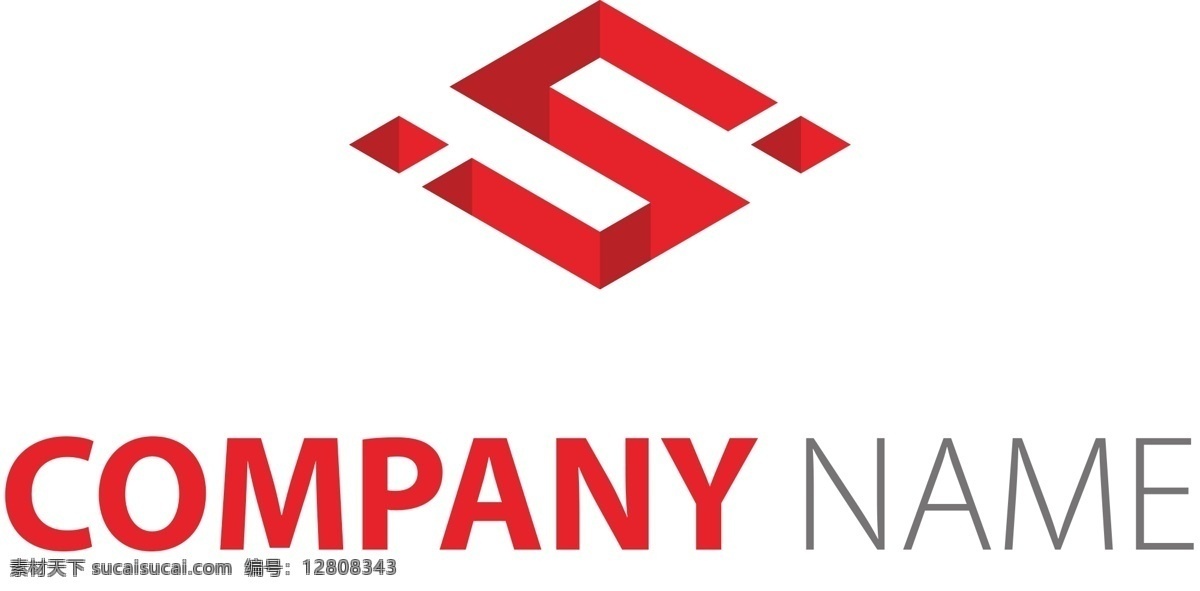 红色 s 空间 logo 创意 公司 企业 方向
