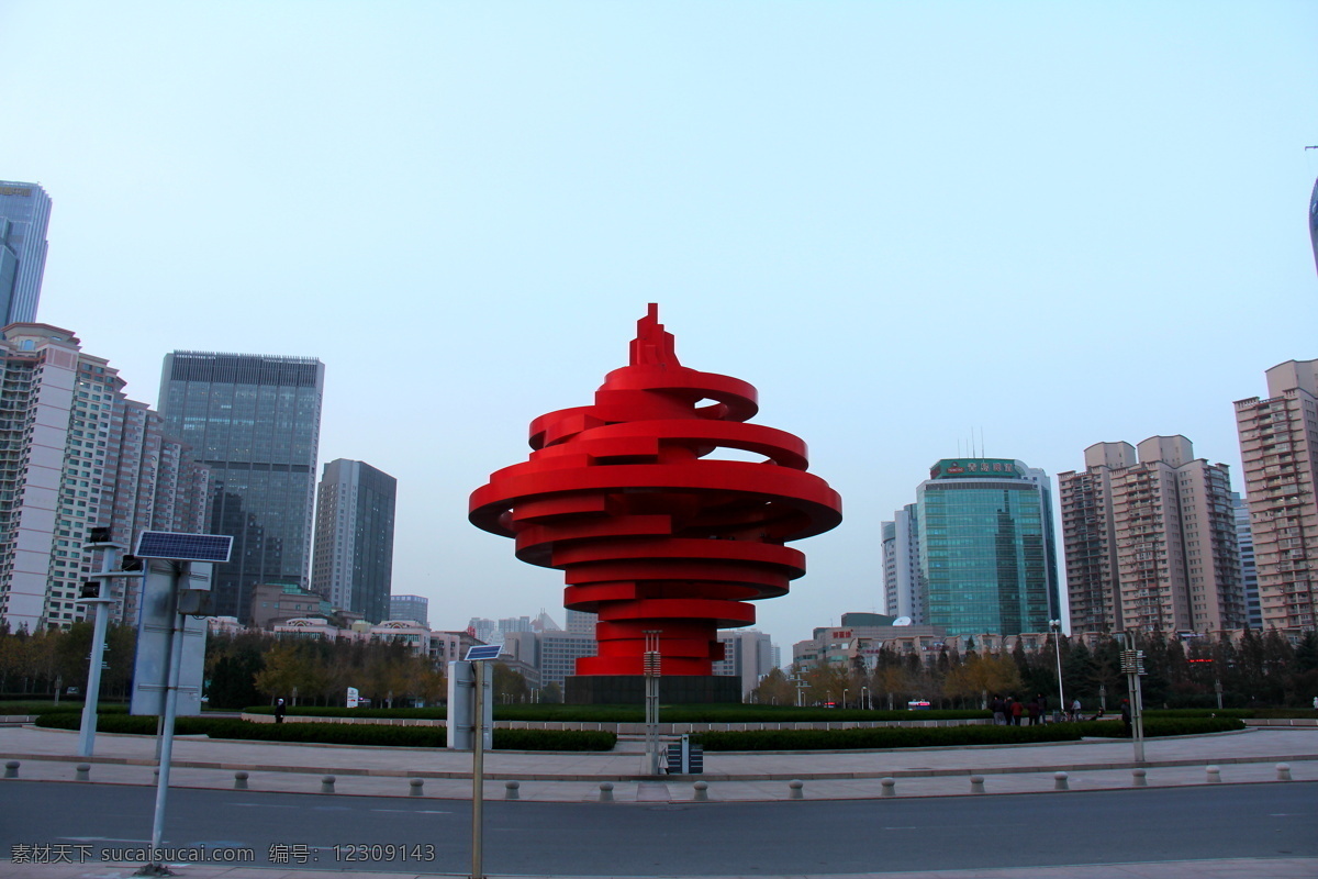 五四广场 青岛 五月的风 雕塑 五四运动 建筑园林