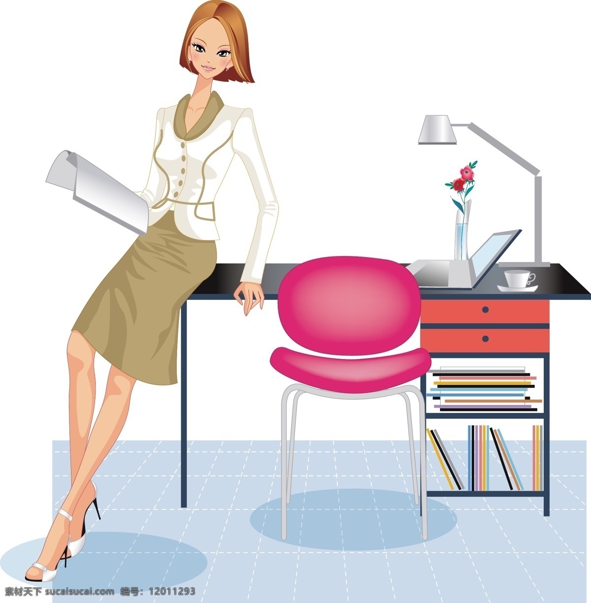商务 女性 商务女性 职业女性 办公室女性 商业女性 矢量图 矢量人物