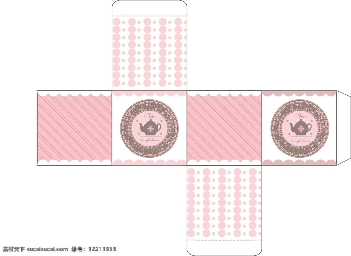 茶 盒 包装设计 系列 粉红色 洛可可 下午茶 小清新 原创设计 原创包装设计