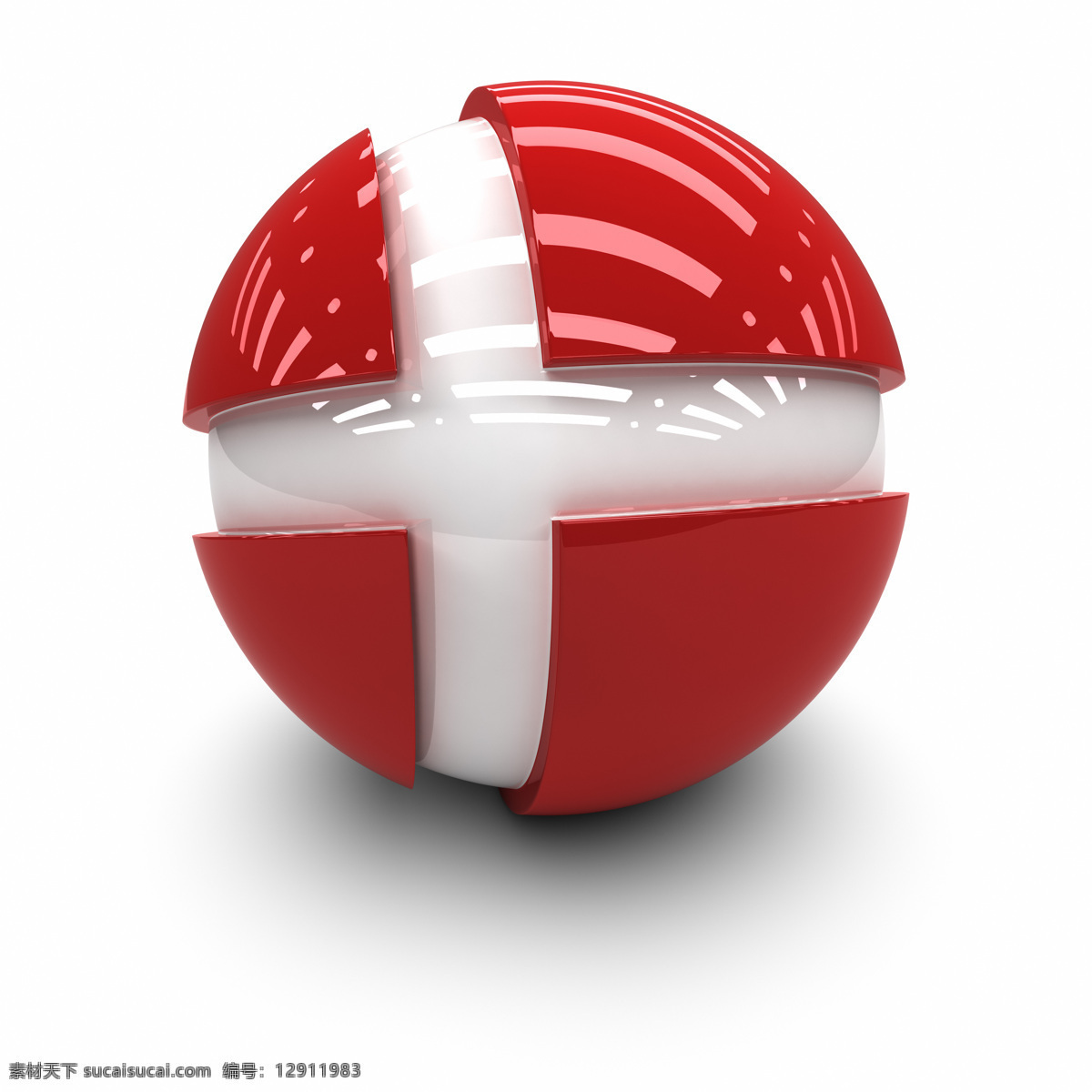 丹麦国旗 3d球体国旗 质感 国旗 旗帜 3d设计