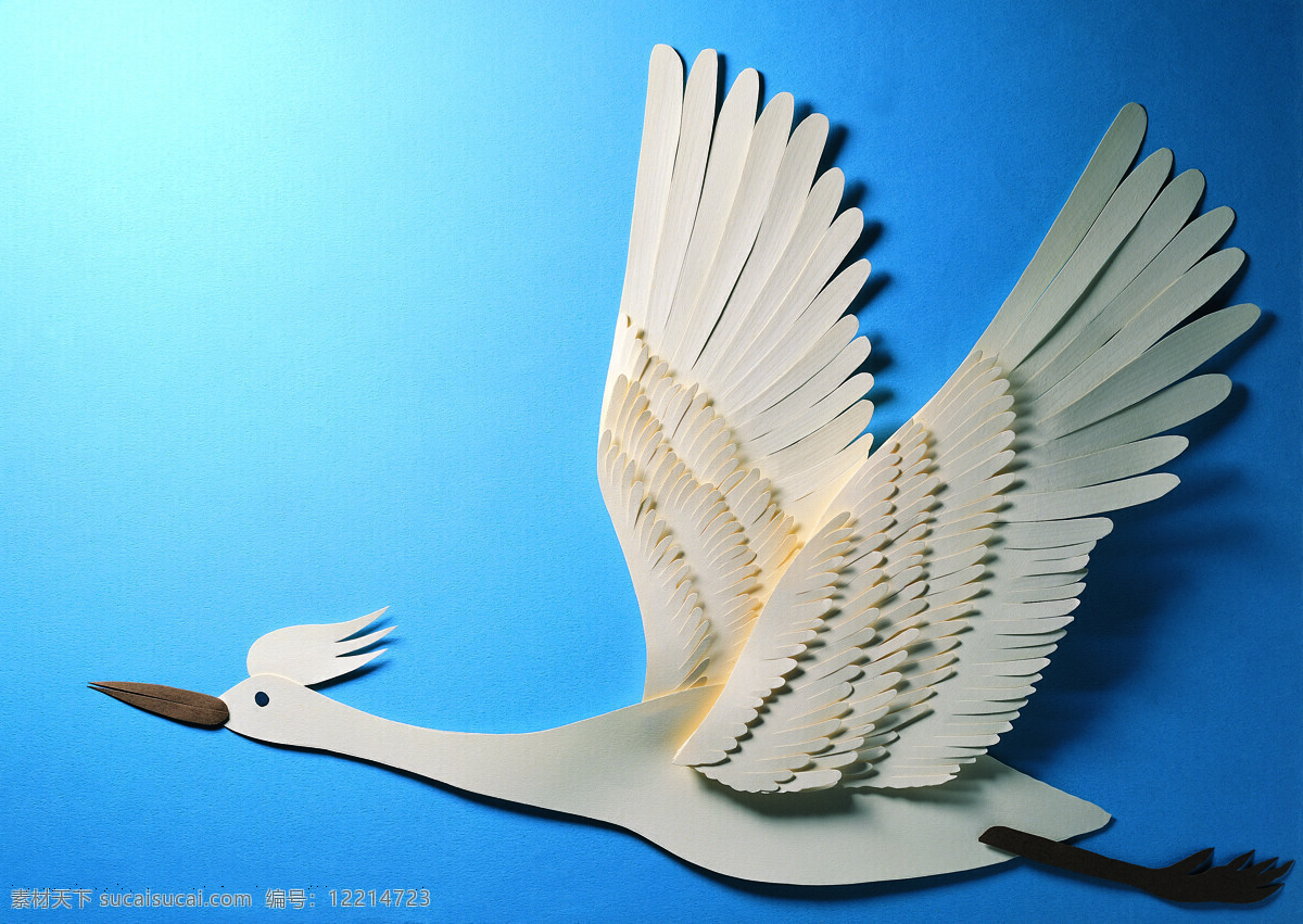 鹤 纸雕 艺术 传统文化 摄影图库 文化艺术 鹤纸雕艺术
