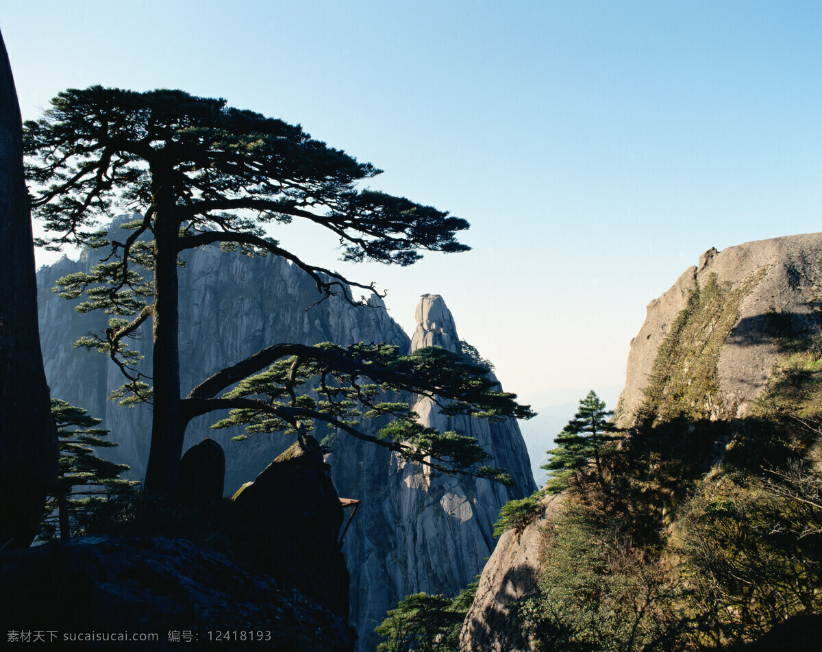 旅游景区 大自然 自然风景 美丽风景 美景 景色 风景摄影 旅游风景 旅游奇观 奇山怪石 迎客松 山水风景 风景图片