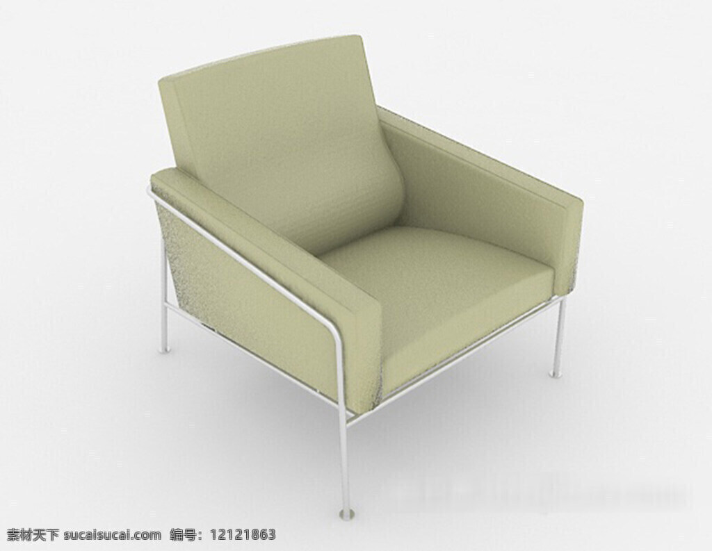 3d模型 3d模型下载 模型 欧式风格 室内设计 现代风格 室内家装 中式风格模型 简约 浅绿色 休闲椅 3d