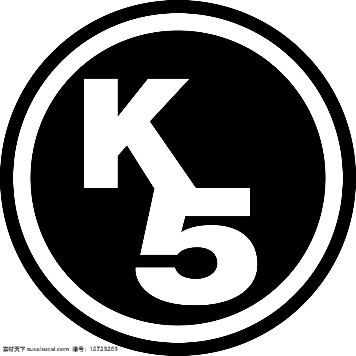 免费 k5 俱乐部 标志 标识 白色