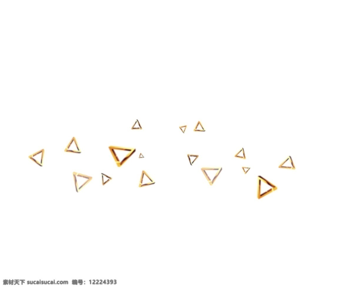 金色 立体几何 悬浮 金色三角形 光泽 立体图形 几何悬浮 漂浮图案 创意