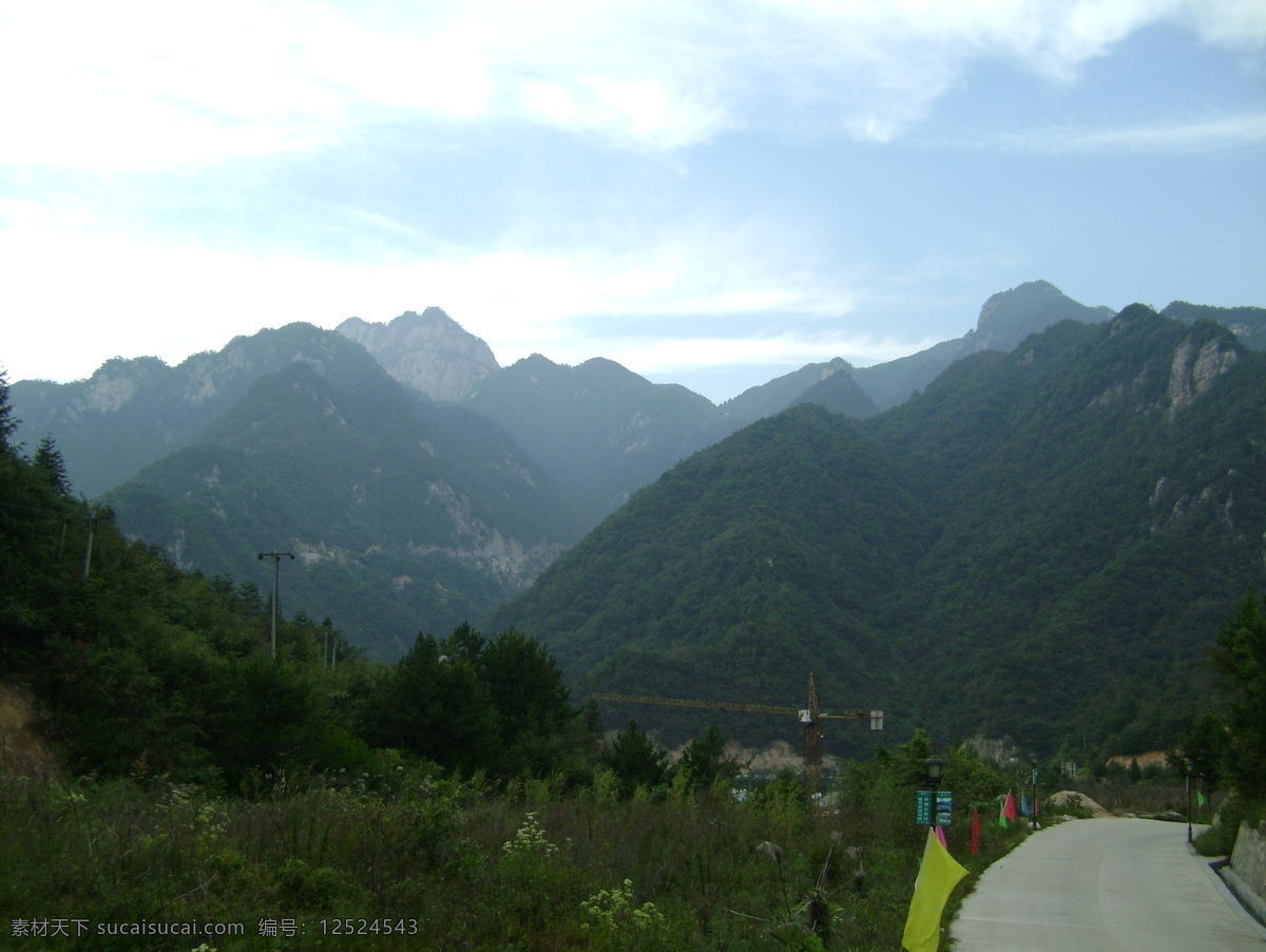 明堂山风光 岳西 明堂山 山岭 远山近景 蓝天白云 绿色 自然风景 自然景观