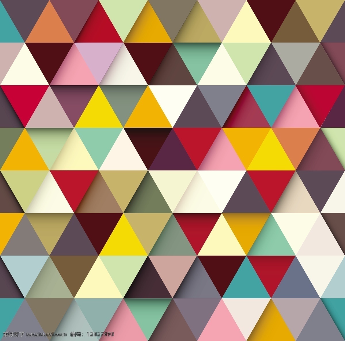 色 三角 谜 矢量 背景 件 模式 拼图 三角形 色彩 矢量素材 钻石 绚丽的色彩 错落有致 矢量图