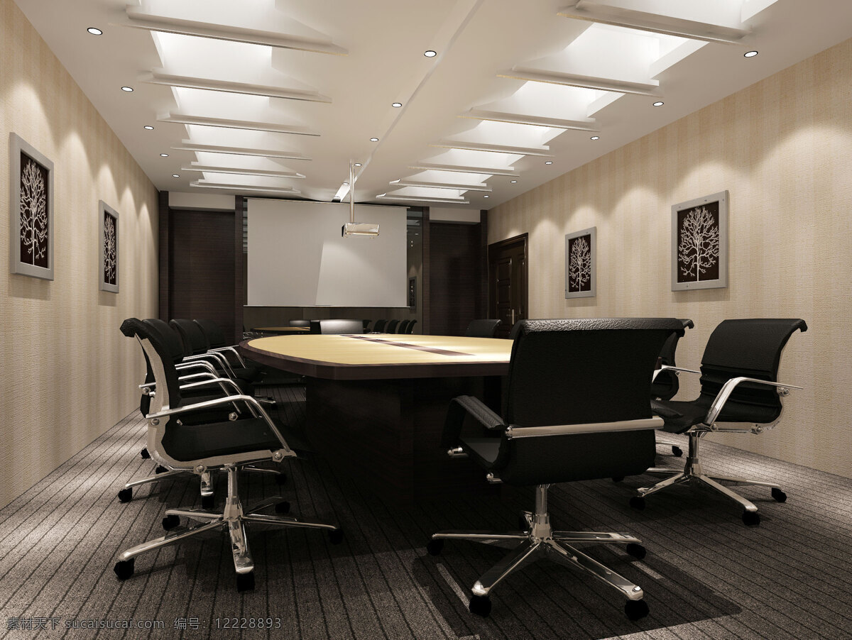 办公 大方 工装 环境设计 会议 简洁 室内设计 公司 会议室 设计素材 模板下载 某公司会议室 家居装饰素材