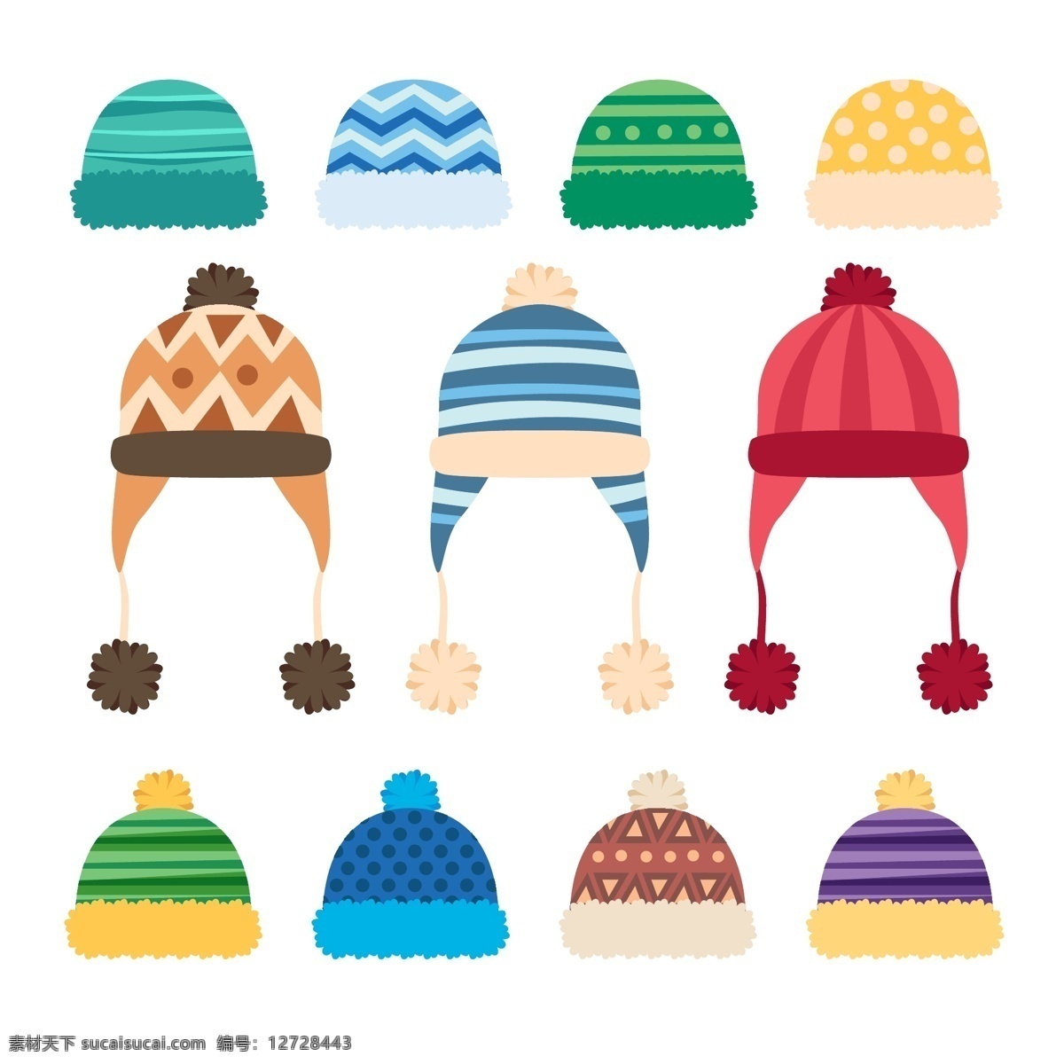 帽子图片 帽子 卡通帽子 手绘帽子 饰品 插图 插画 ai矢量 剪影图片