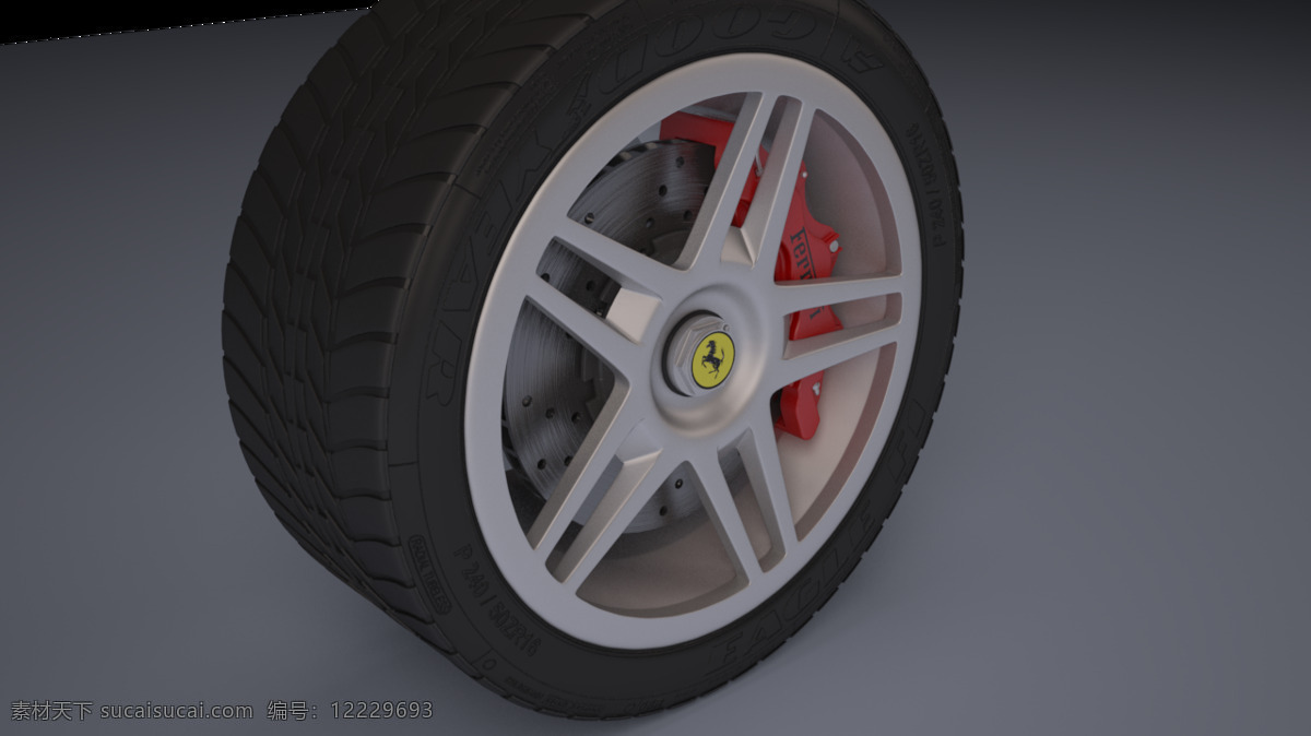 恩佐 法拉利 轮胎 渲染 麦克斯 3ds 3d模型素材 其他3d模型