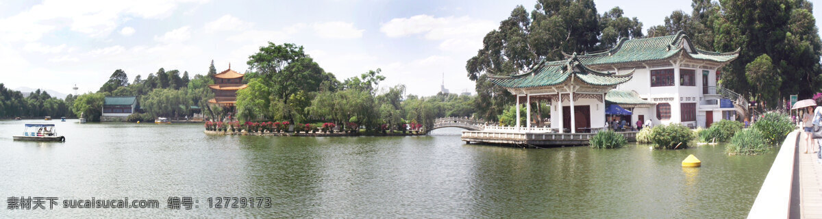 旅游景区 素材图片 古代建筑 湖水 房子 公园 自然风光 风景 景区 休闲 旅游 山水风景 风景图片