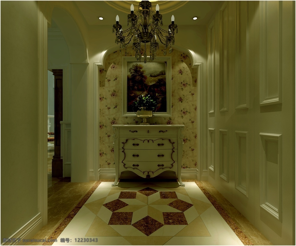 室内设计 欧式 效果图 环境设计 门厅 鞋柜 资料 家居装饰素材