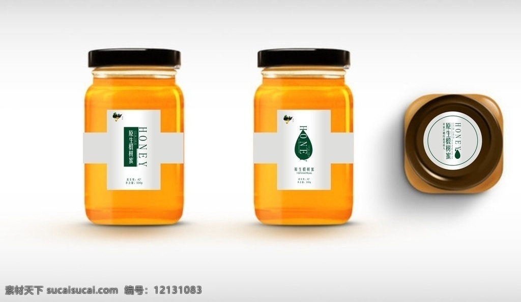 蜂蜜包装 森林 水滴 蜂蜜 包装 简洁 瓶子 白色 简约 包装设计