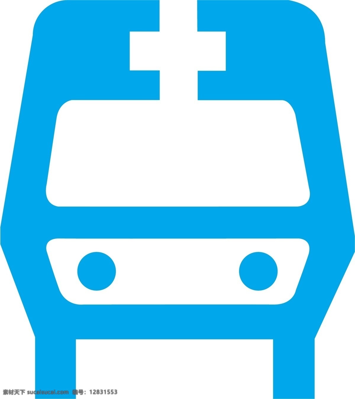 救护车 标识 淡蓝色 白色
