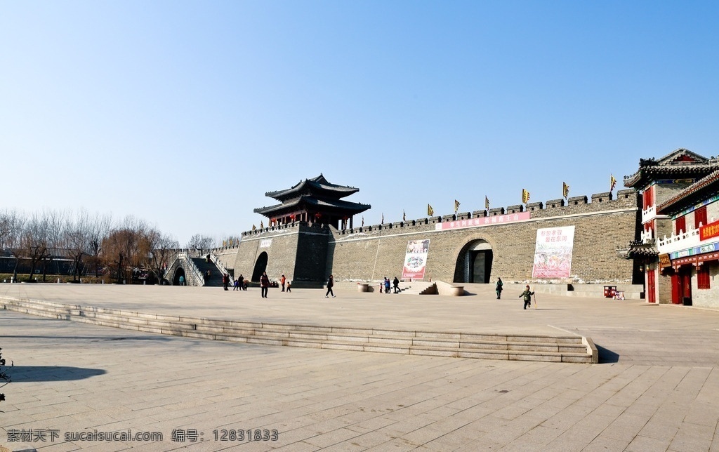 建筑 古代 全景 古代建筑 城门 城墙 古代城门 城楼 蓝天 建筑园林 建筑摄影