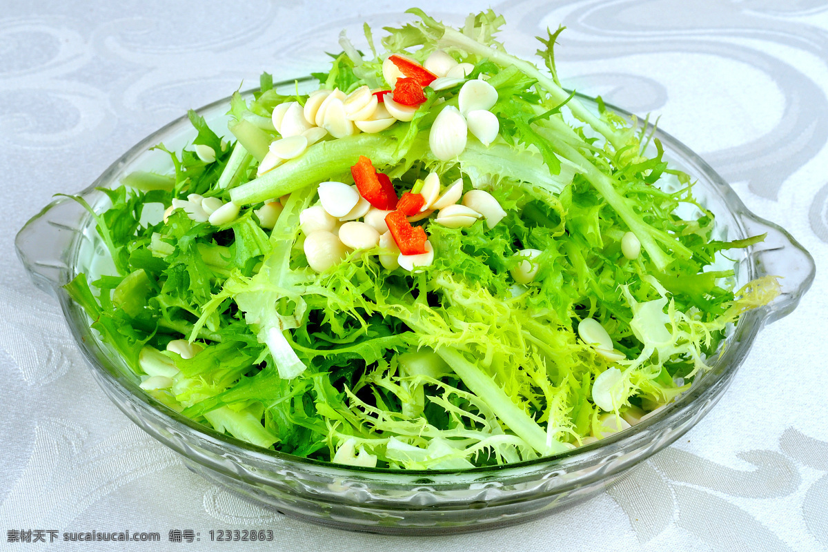 杏仁苦菊 杏仁 苦菊 杏仁拌苦菊 凉菜 菜品摄影 精美凉菜 菜品美食摄影 传统美食 餐饮美食
