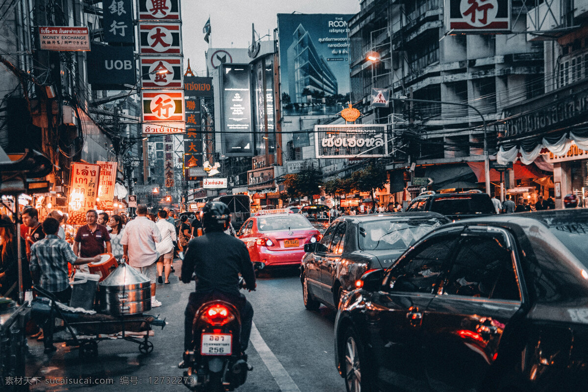 曼谷唐人街 唐人街夜景 东南亚城市 东南亚道路 曼谷 唐人街 耀华力路 旅游摄影 国外旅游
