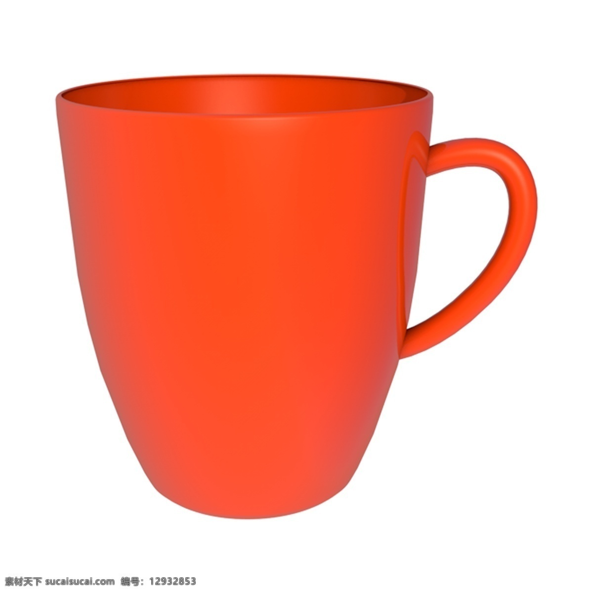 c4d 红色 立体 水杯 漱口杯 商用 元素 红色水杯 c4d水杯 立体水杯
