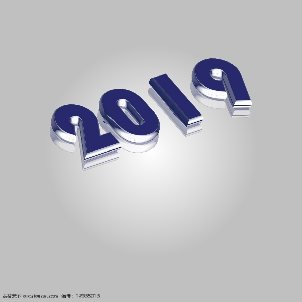 2019 金属 字体 金属字 变形字 立体字 3d字 发光字 蓝色字 灰色背景 渐变背景 渐变字 空间字 创意字 2019年 促销字 视觉字