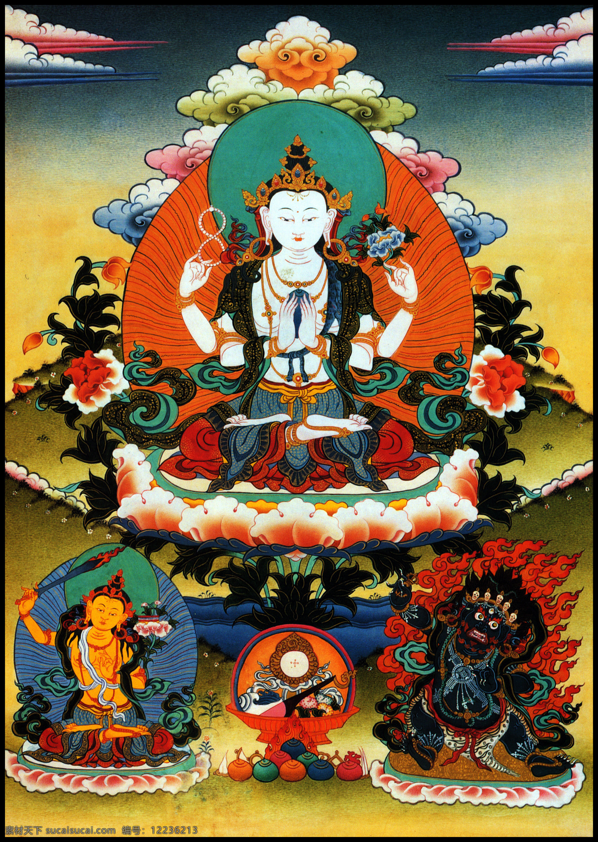 藏传佛教 成就 传承 佛 佛教 菩萨 唐卡 三 怙 主 设计素材 模板下载 老唐卡 西藏 藏传 密宗 法器 成就者 大德 喇嘛 活佛 三怙主 宗教信仰 文化艺术