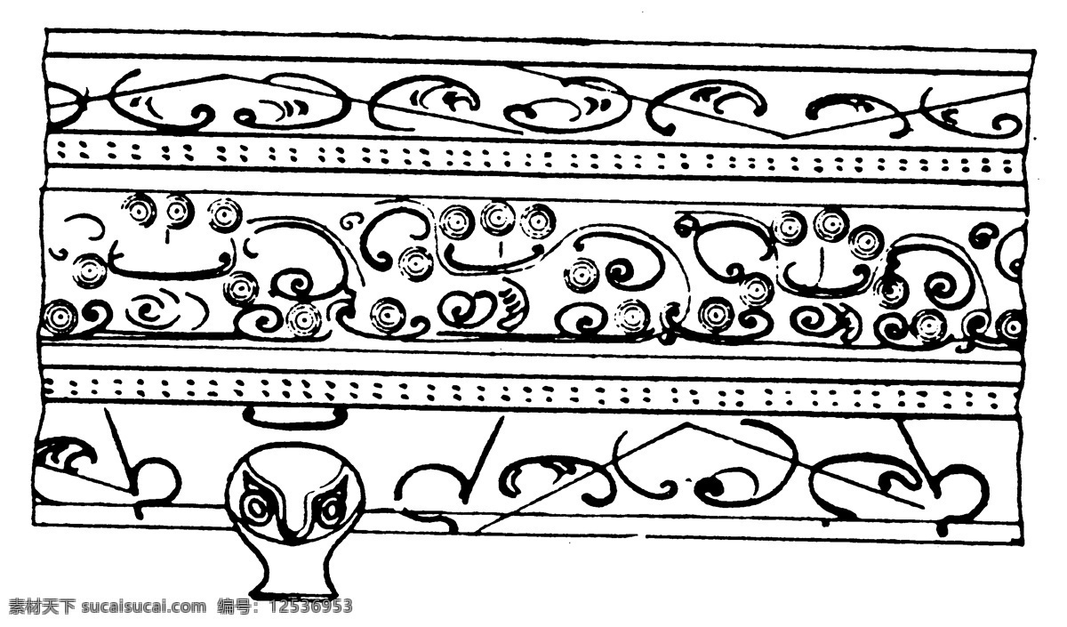 器物图案 秦汉时期图案 中国传统图案 图案243 图案 设计素材 装饰图案 书画美术 白色