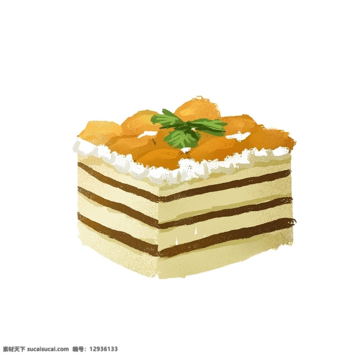 纯 原创 肌理 风格 儿童 甜点 千 层 芒果 蛋糕 元素 原创插画元素 插画元素 质感素材 插画质感 肌理质感 肌理风格食物 食品 儿童食物 点心 面点 儿童甜点 零食 下午茶 千层蛋糕 芒果蛋糕