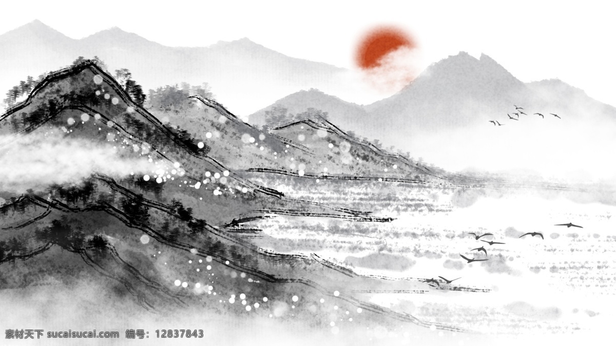 传统 山水 水墨画 中国风 山水画 绘画 风景 植物 水彩画 装饰画 室内 文化艺术 绘画书法