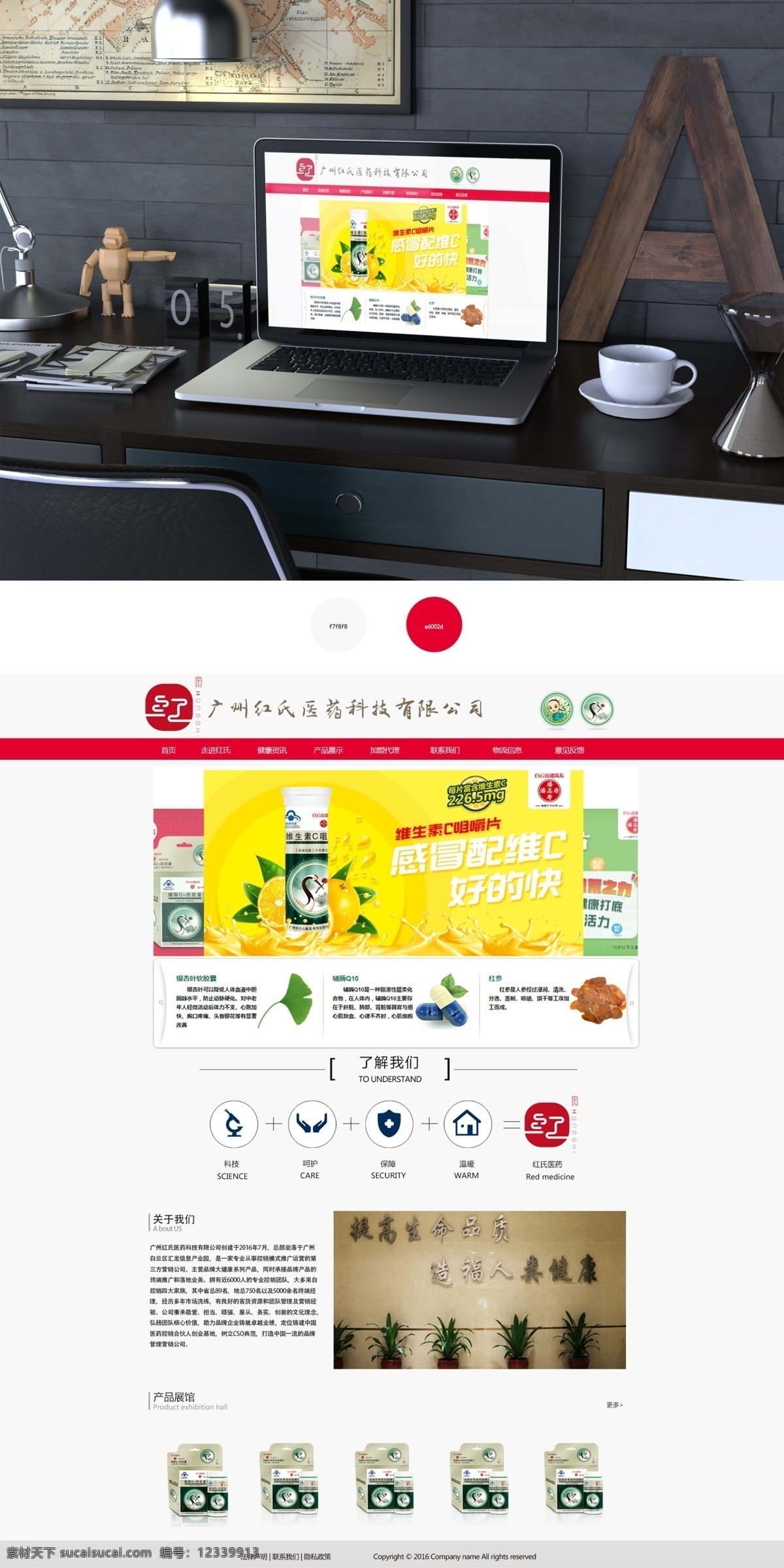 医药 通用 网站首页 医药网站 医药主页 首页设计 banner 红色 灰色背景 psd设计 药物 科技 网站设计 通用网站设计