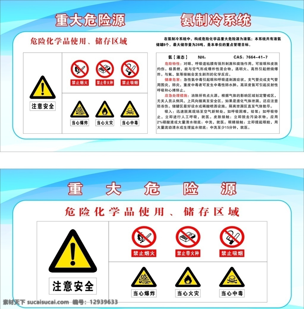 重大 危险源 氨制冷系统 危险化学品 使用 储存区域 氨危险特性 氨健康危害
