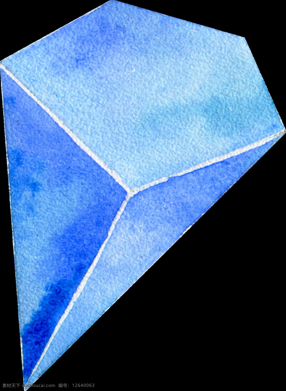 蓝色 立体 砖石 透明 卡通 装饰 设计素材 装饰素材