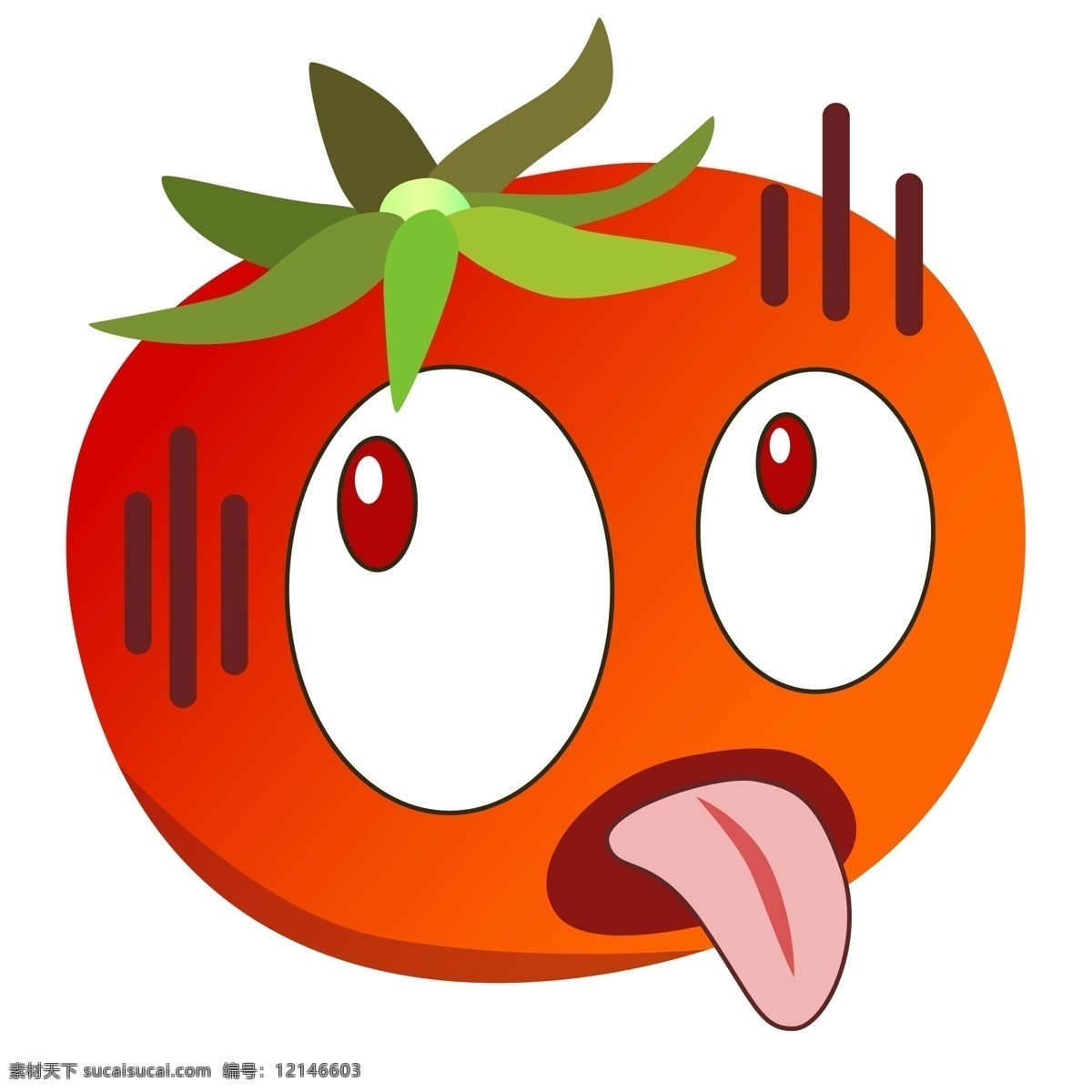 红色蔬菜番茄 表情 番茄 红色