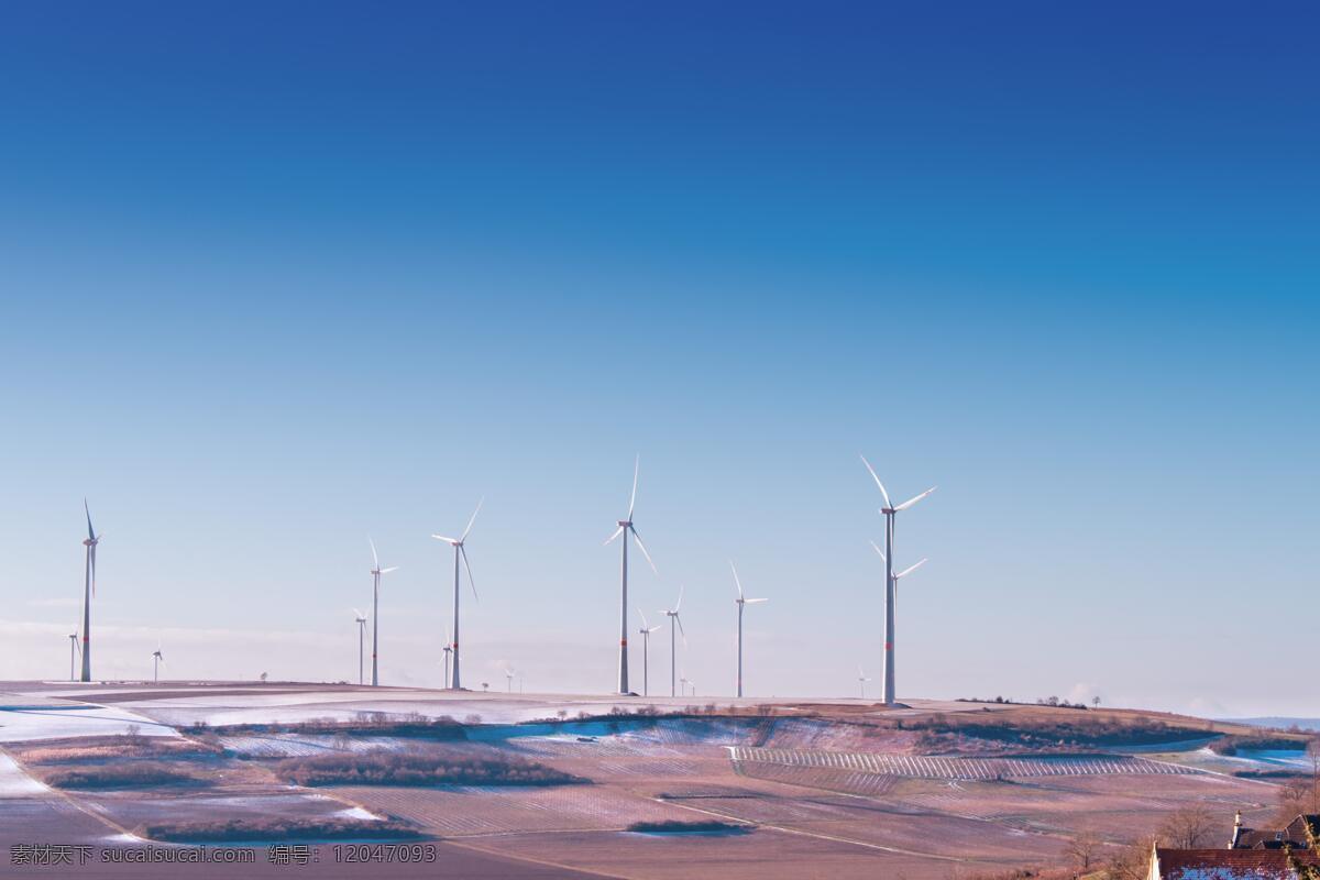 新能源发电 新能源 发电 电 风力 蓝色 自然景观 田园风光