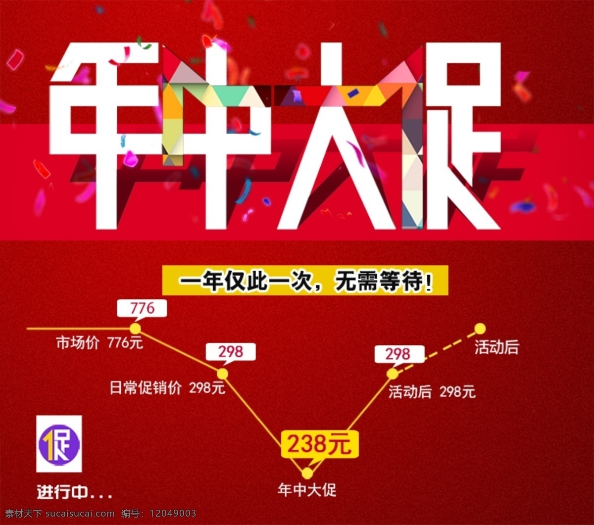 年中大促 阶梯价 大促销 红色