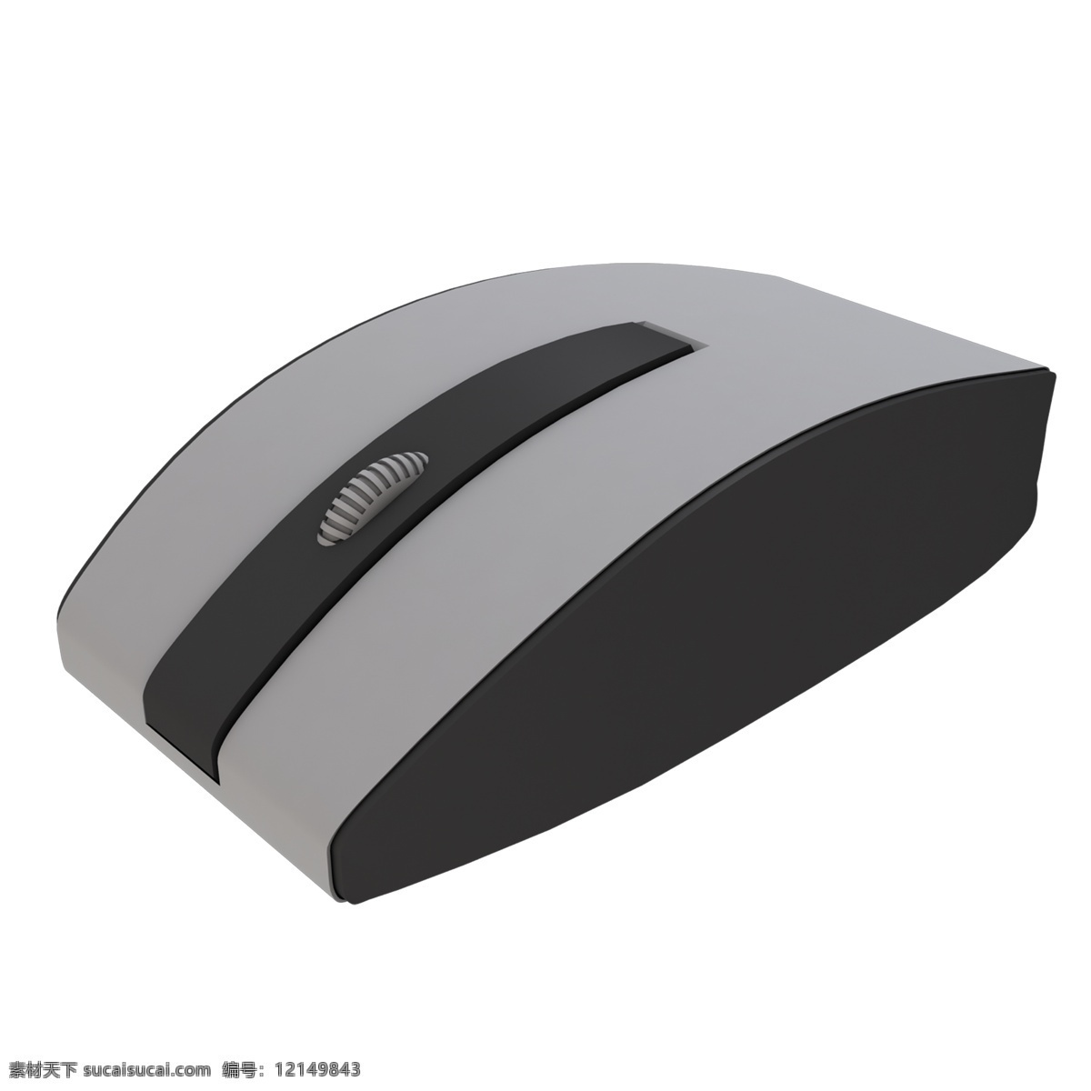 灰色 立体 创意 科技 鼠标 元素 纹理 光泽 质感 滚动 滑轮 旋转 操作 真实 商务 办公设备