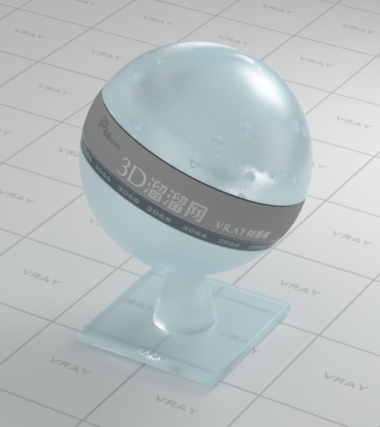 vray 磨砂玻璃 材质 玻璃 浅蓝色 有贴图 max2008 3d模型素材 材质贴图