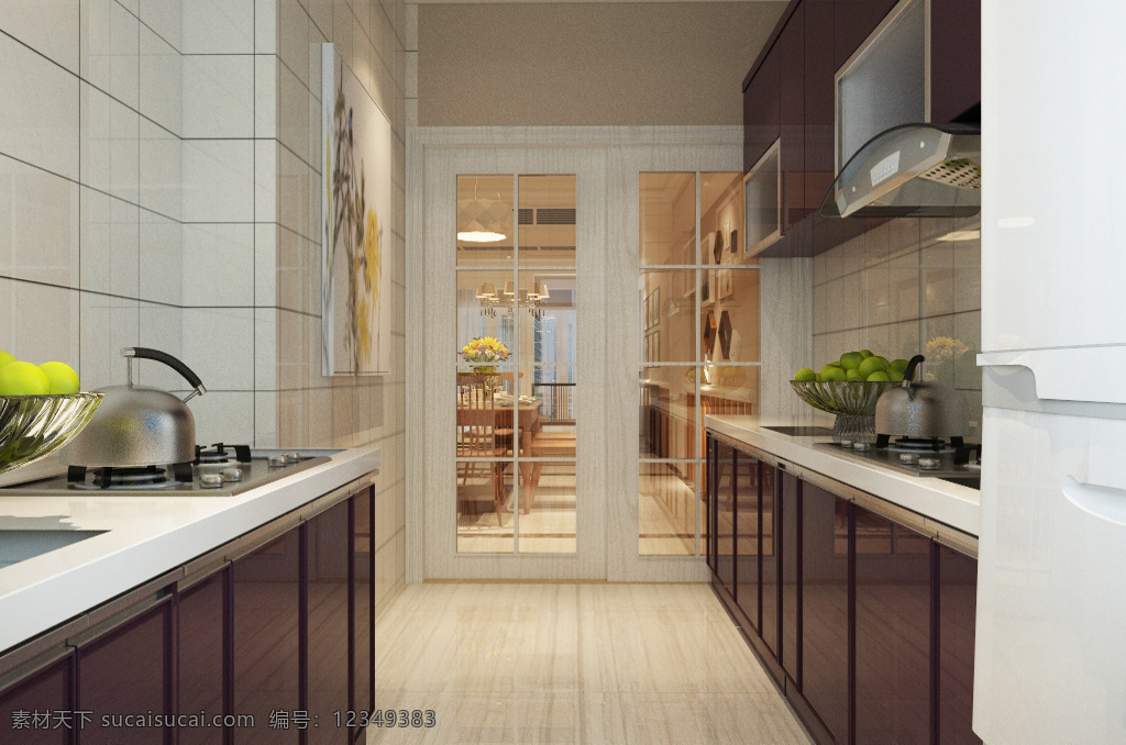 现代 简约 厨房 装饰装修 效果图 装饰画 室内设计 3d模型 现代厨房 厨房效果图 室内装修