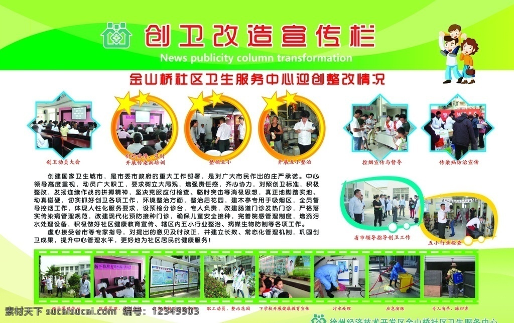 社区 整改 宣传栏 创维改造 社区整改 整改宣传栏 改落实 建章立制 卫生局 服务中心 党委 动员大会 党建整改 展板 版面 背景 分层 展板模板