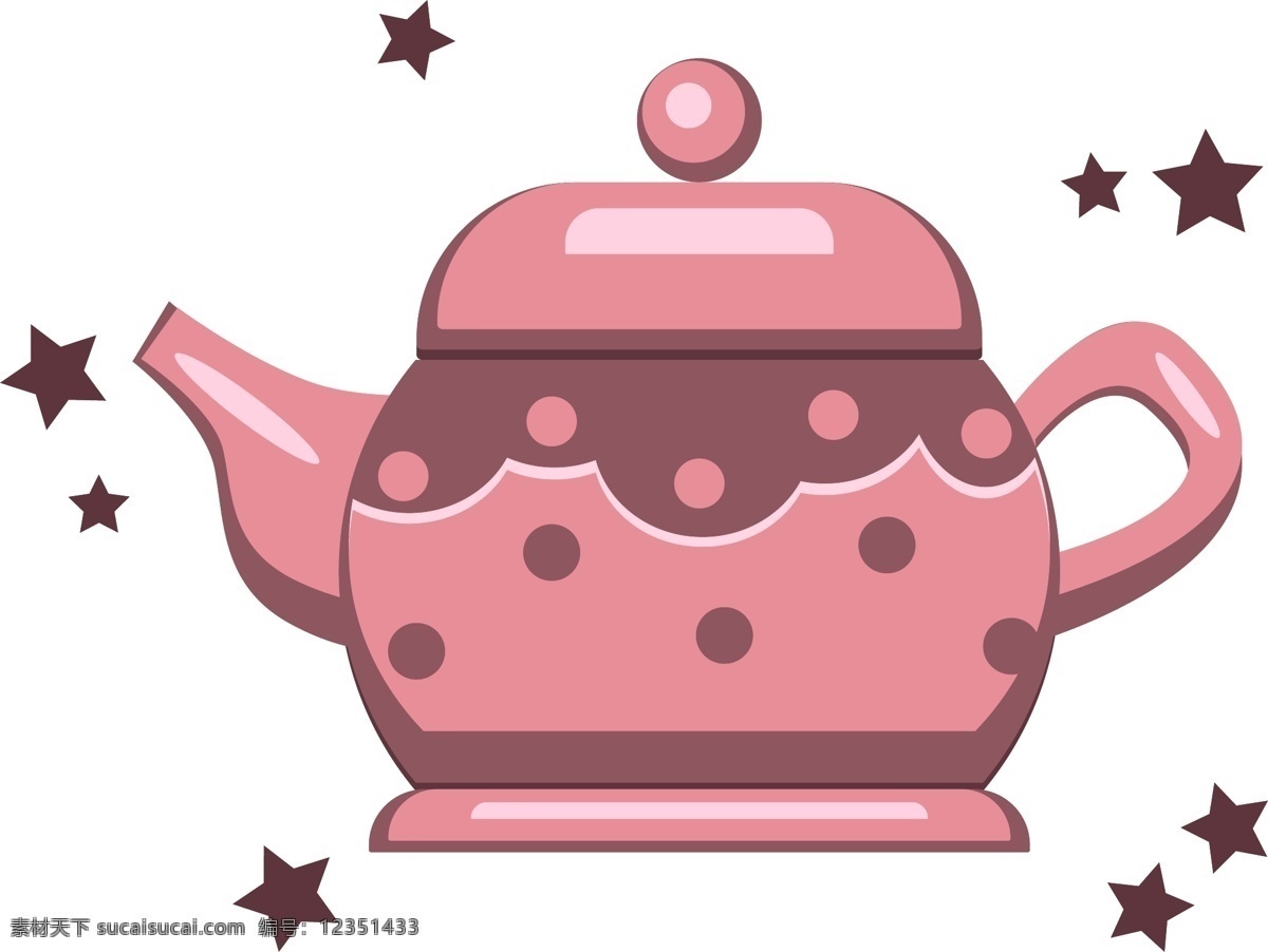 生活用品 可爱 茶壶 公主风 可爱卡通 设计元素