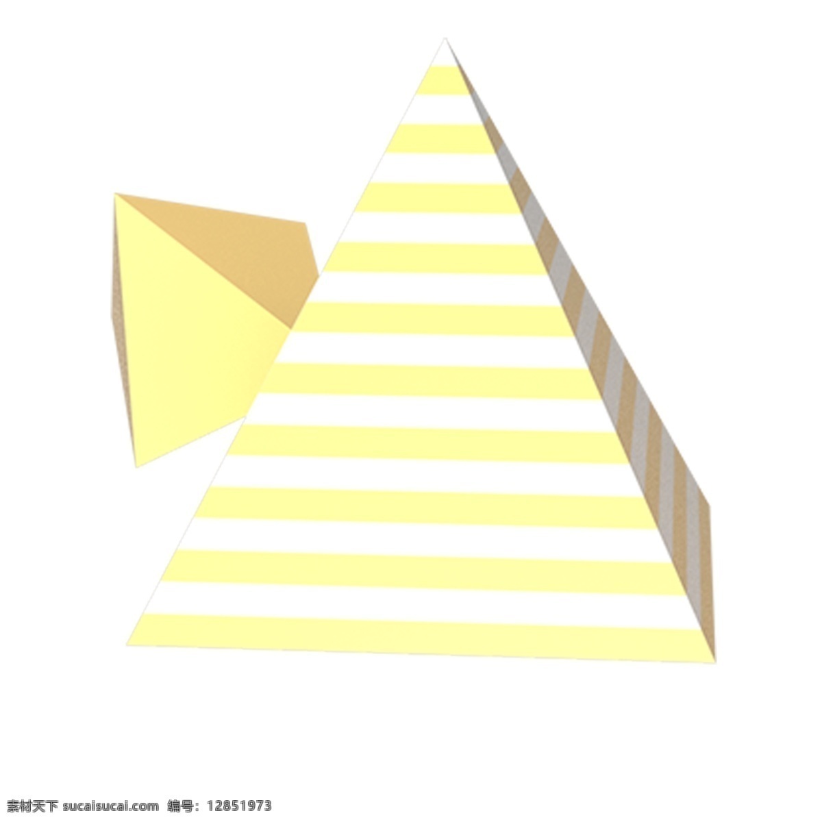 卡通 三角 体 卡通三角 三角形 三角体 黄色 插图 创意卡通下载 png图下载